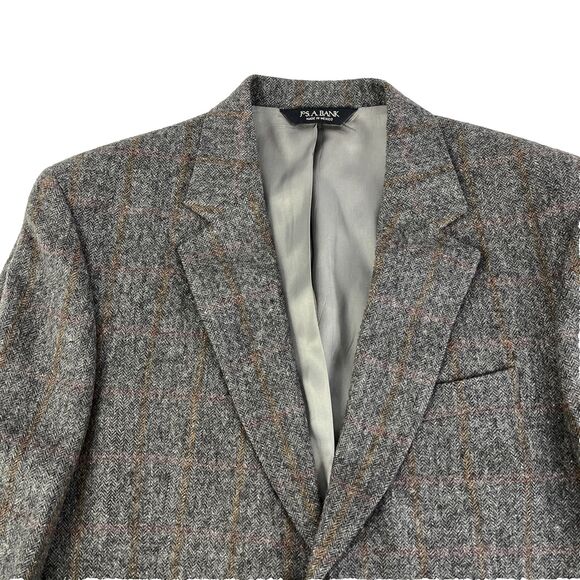 Mens Jos. A. Bank Camel Hair Herringbone Sport Coat Blazer Jacket Size 40S Short - Picture 4 of 9